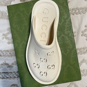 Women's White Slide platform Sandals